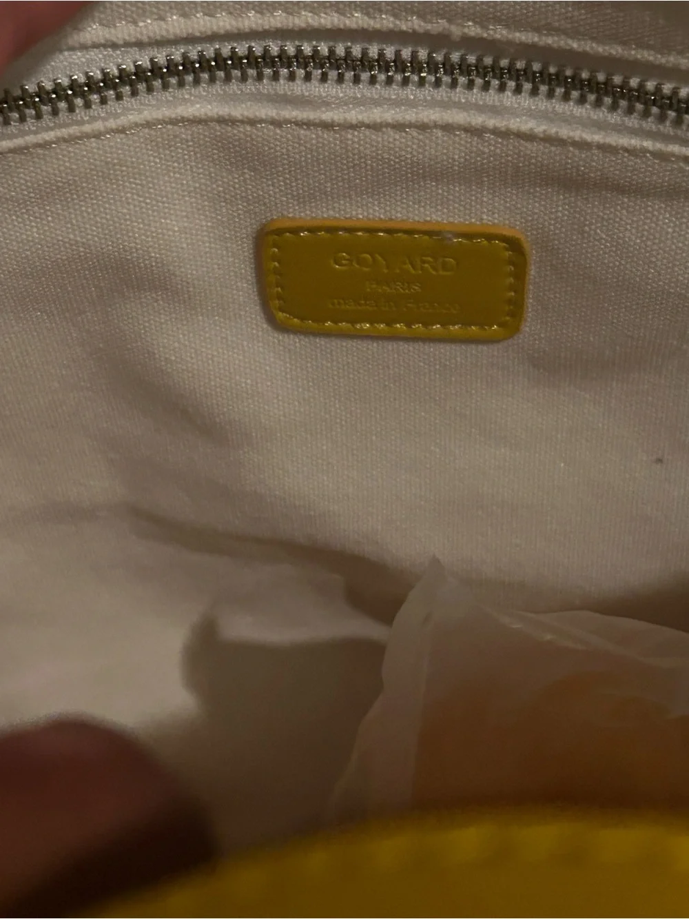 Goyard Tote Interior with Yellow Leather Trim on Cream Lining 1:1 Great Product